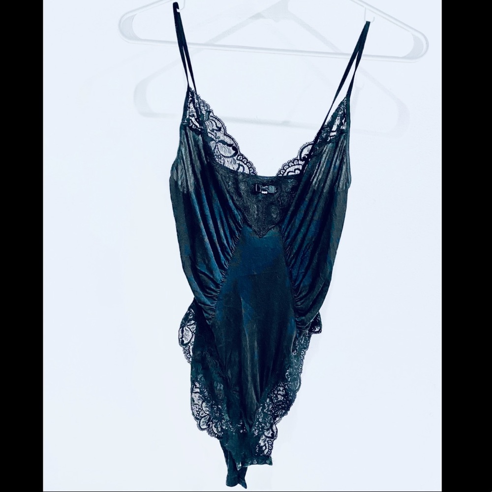 HABELLA silk bodysuit in black